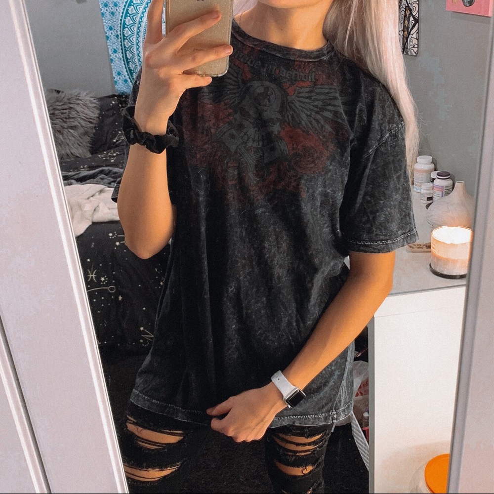 Made In Detroit Black Skull T Shirt